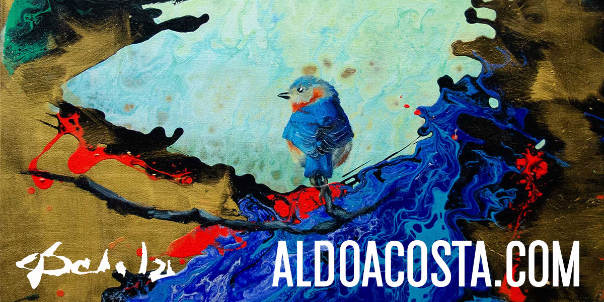 Podemos observar una pintura original del gran artista visual Aldo Acosta Scholz, el artista contemporáneo expone su arte visual y cuadros originales
