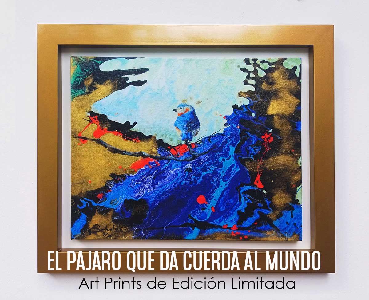 Apreciamos un Art print que señala que en ese espacio se dedican a la venta de prints, venta de grabados, venta de Glicée y glicee del gran artista Aldo Acosta