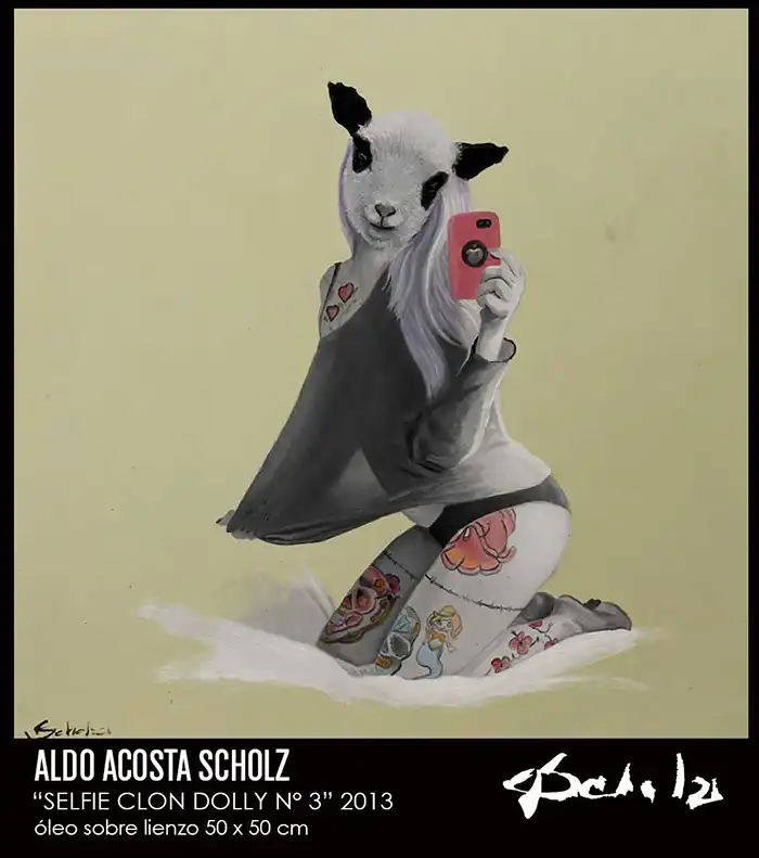 Arte surrealista en venta de Aldo Acosta Scholz, famoso artista contemporáneo
