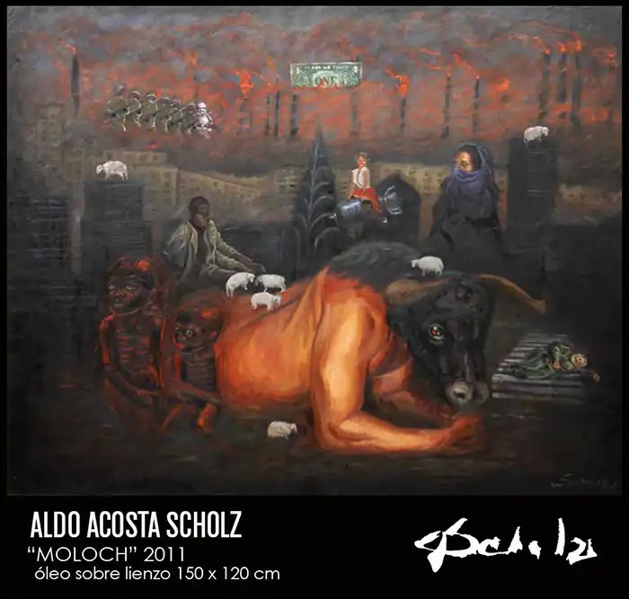 Vemos cuadros al óleo en venta del artista visual Aldo Acosta Scholz
