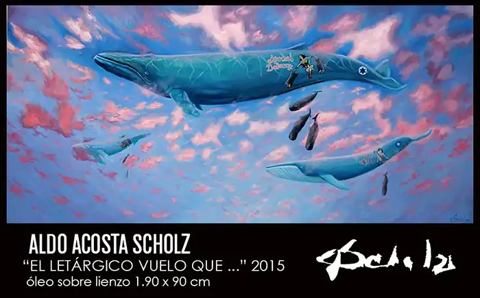 Observamos cuadros al óleo en venta del gran artista Aldo Acosta Scholz