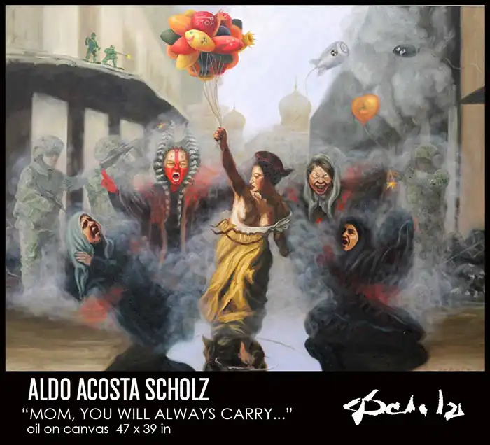 Canvas art for sale by Aldo Acosta Scholz, contemporary artist