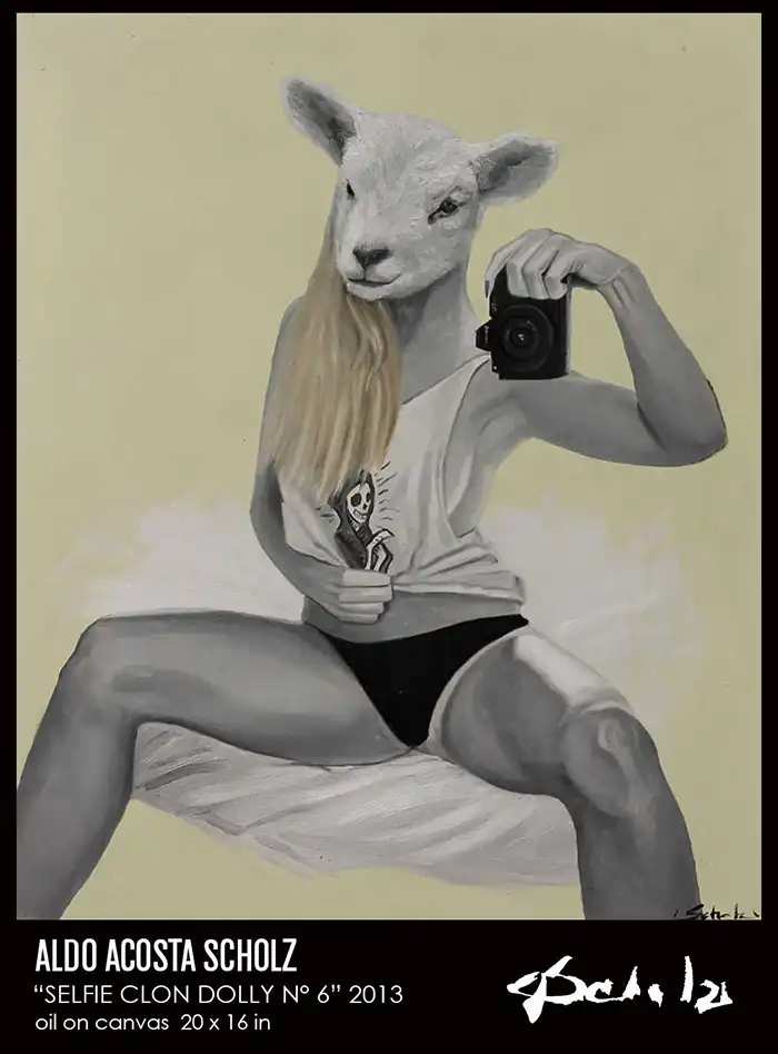 Surrealist paintings for sale by Aldo Acosta Scholz, famous contemporary visual artist