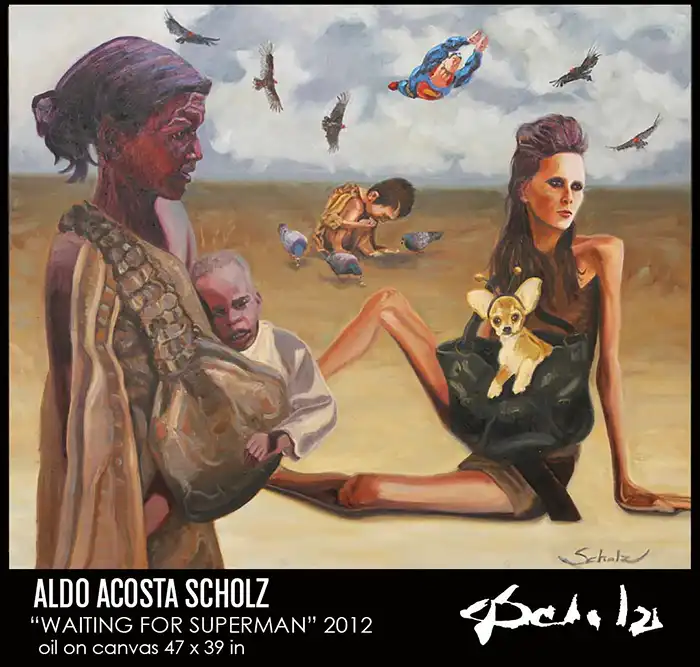 Very large oil paintings for sale Aldo Acosta Scholz contemporary artist