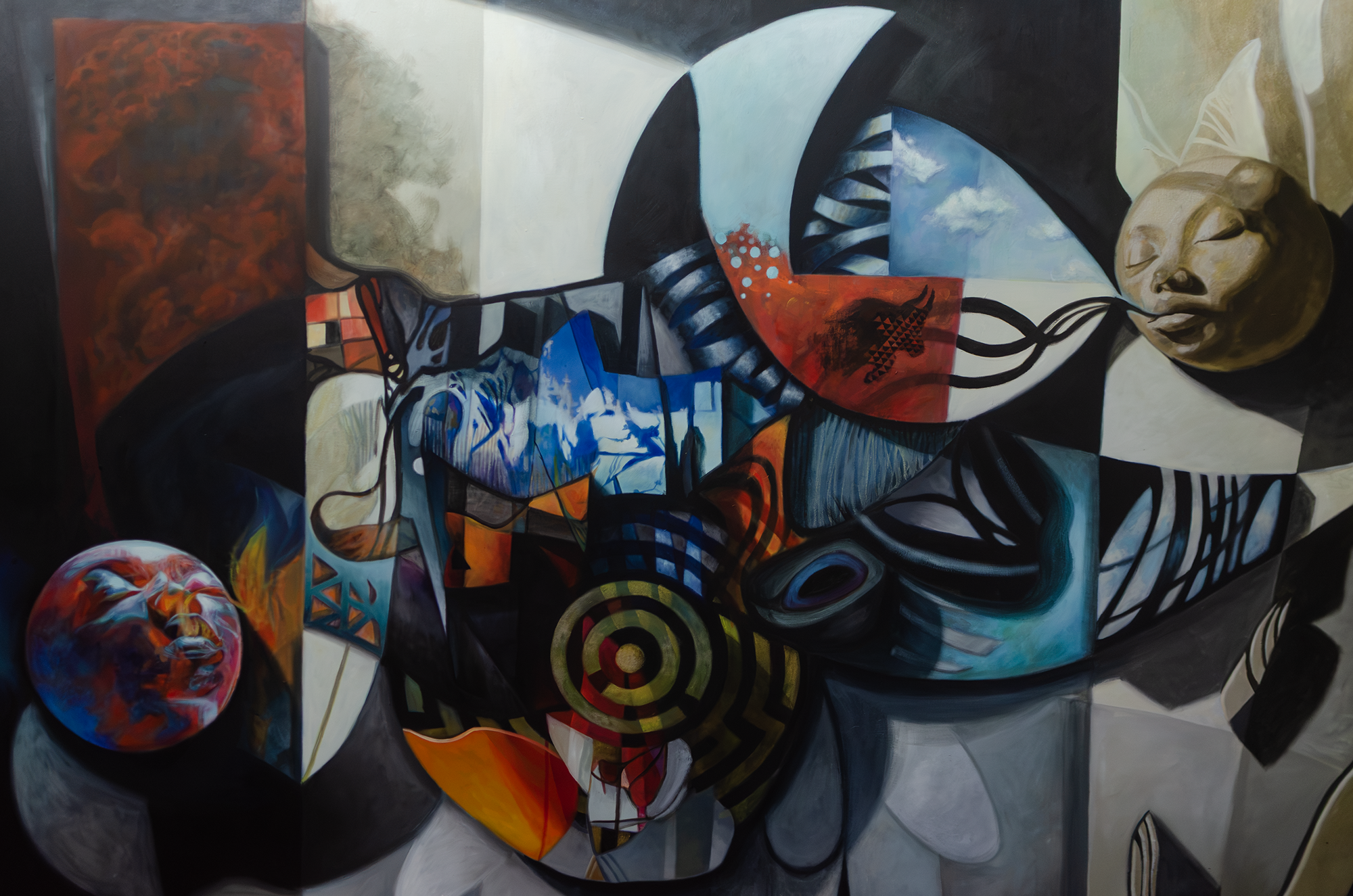 Pintura original de Aldo Acosta Scholz que explora el deseo a través del arte contemporáneo.
